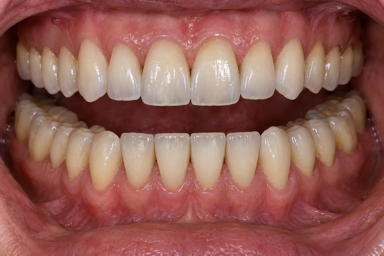 Vista de ambas arcadas dentales para ilustrar la planificación de la rehabilitación oral